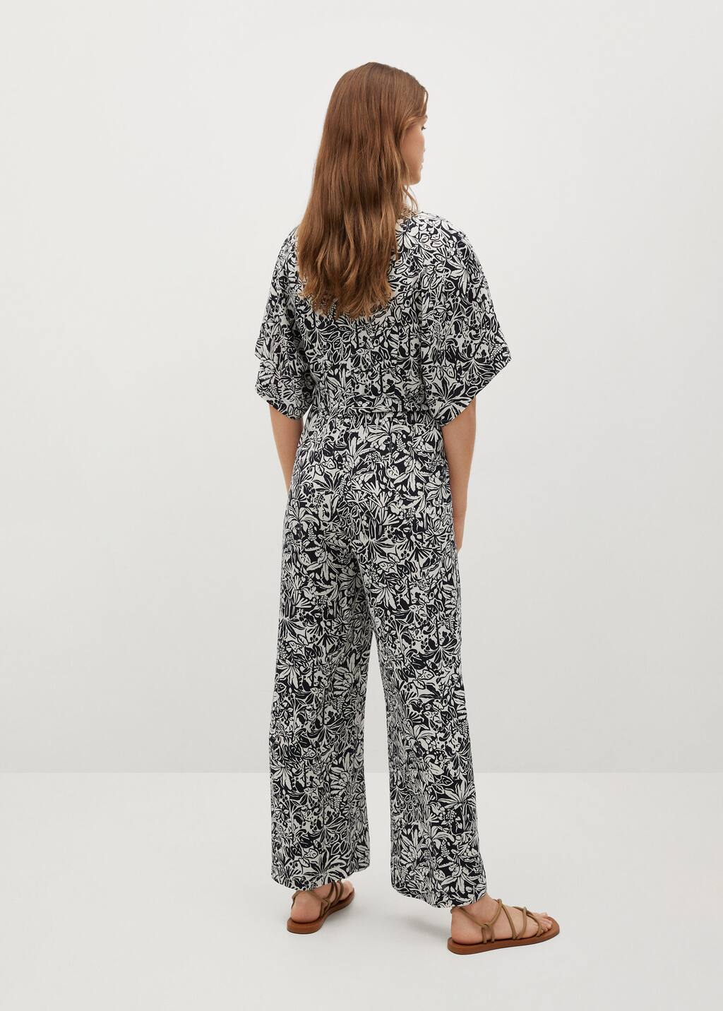 Mango Belt printed jumpsuit 87077151 99