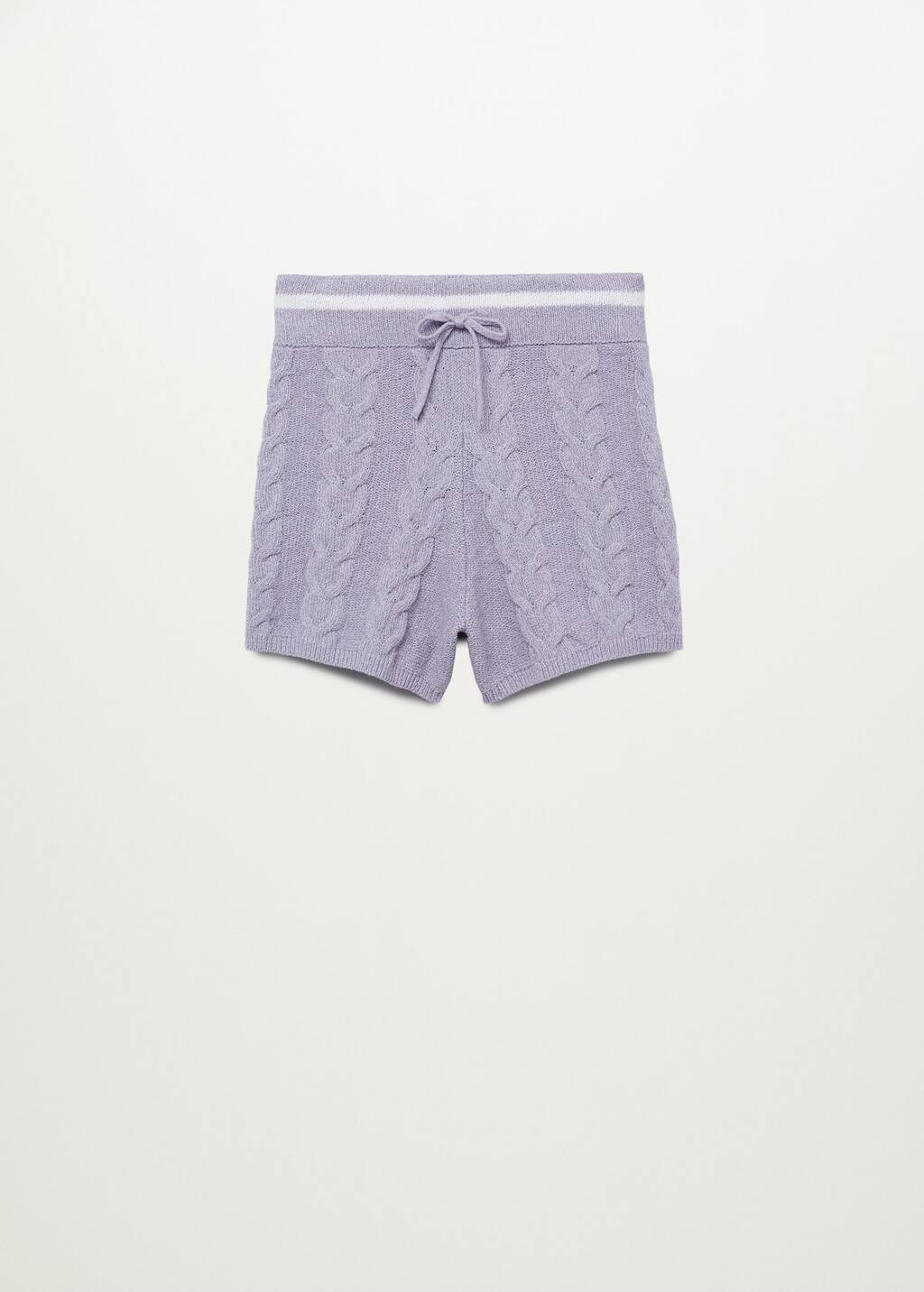 cable knit shorts