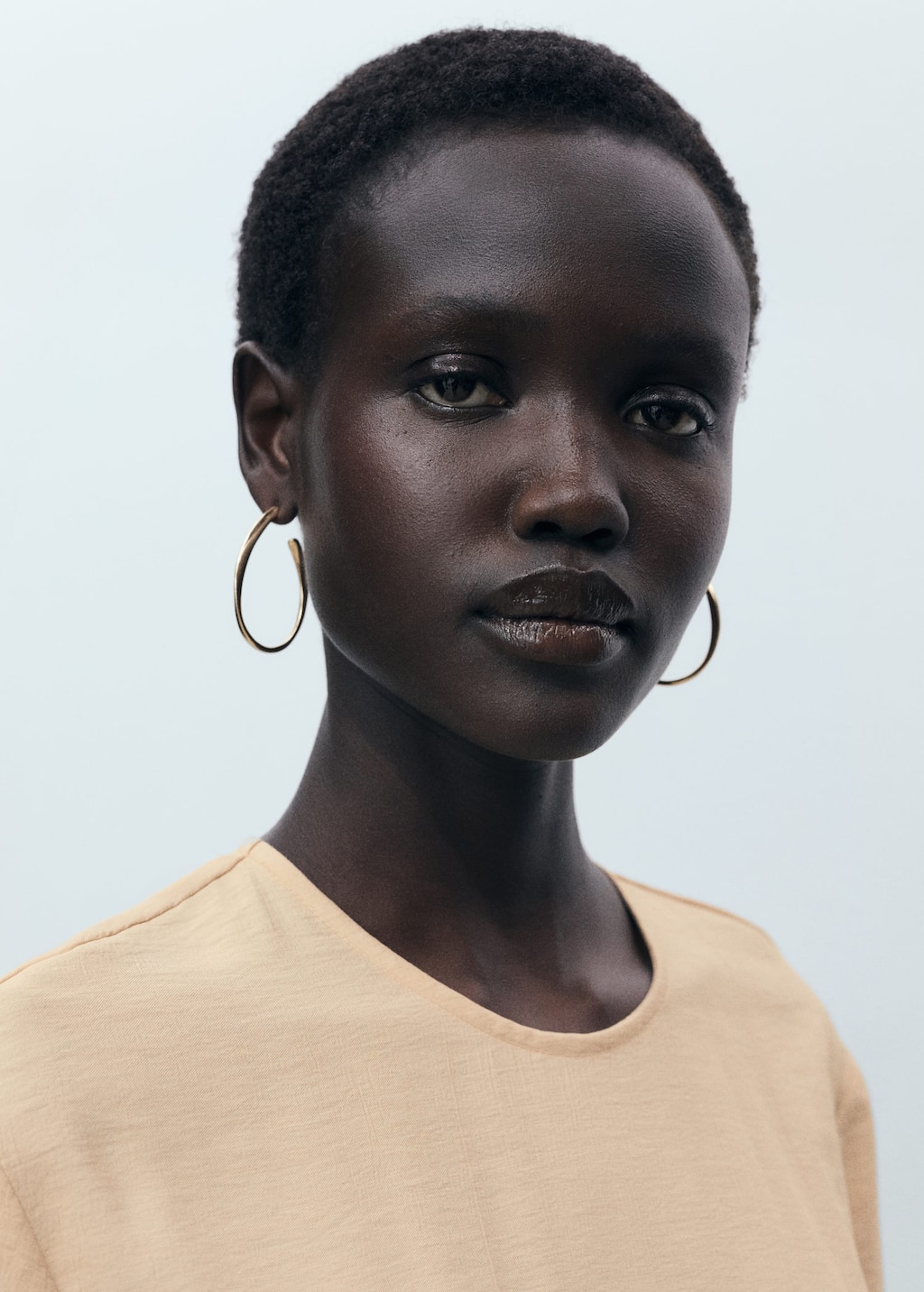 Product image for Straight-fit short-sleeved jumpsuit with belt