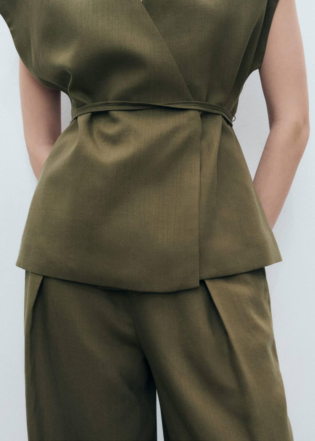 Lyocell wrap top