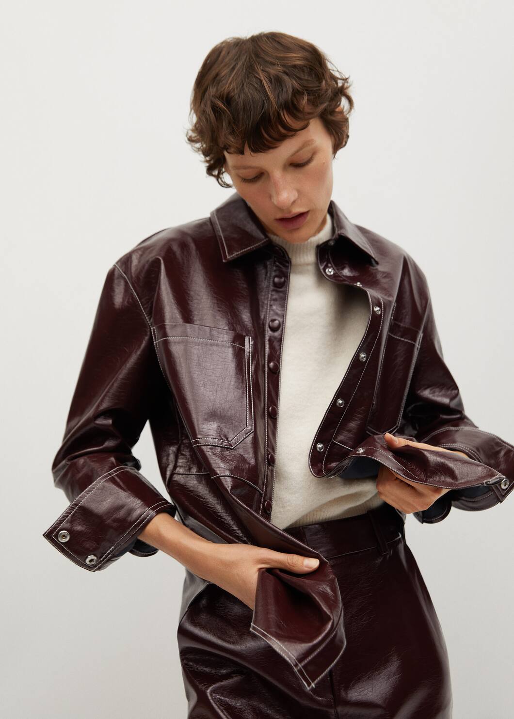 漆皮铅笔裙 - 商品详情 1