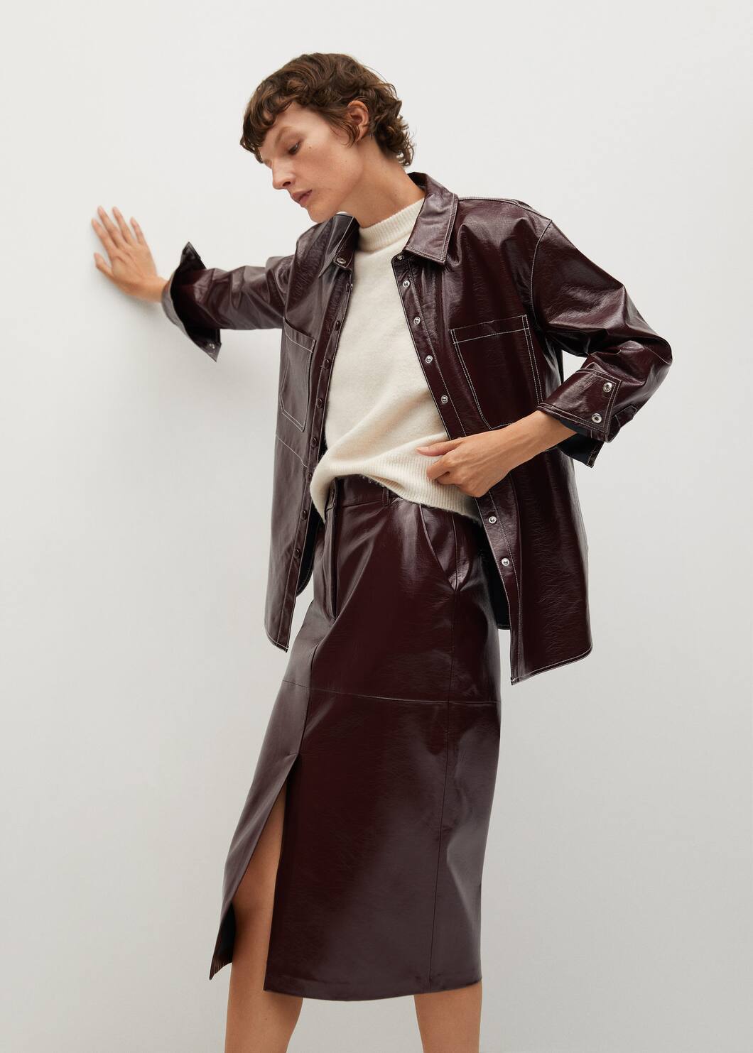 漆皮铅笔裙 - 商品详情 3