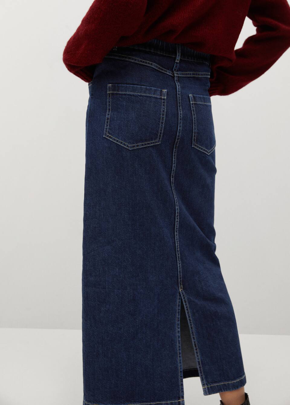 Denim Pencil Skirt Woman Mango Ghana