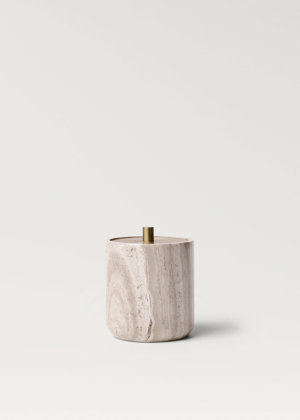 Mango Home Marble Bathroom Jar With Metal Lid