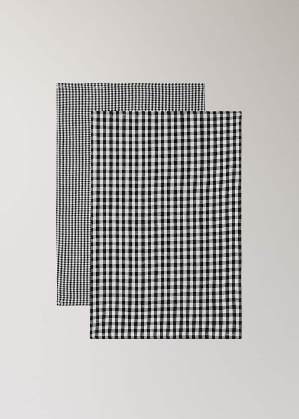 Check cotton kitchen towel