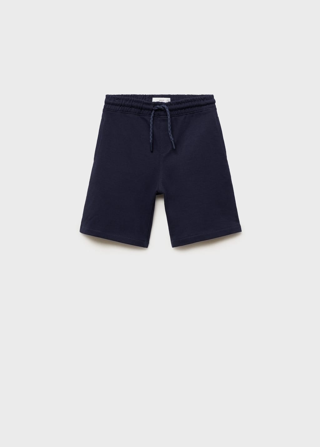 Mango Cotton Shorts With Drawstring Dark Navy In Dark Navy