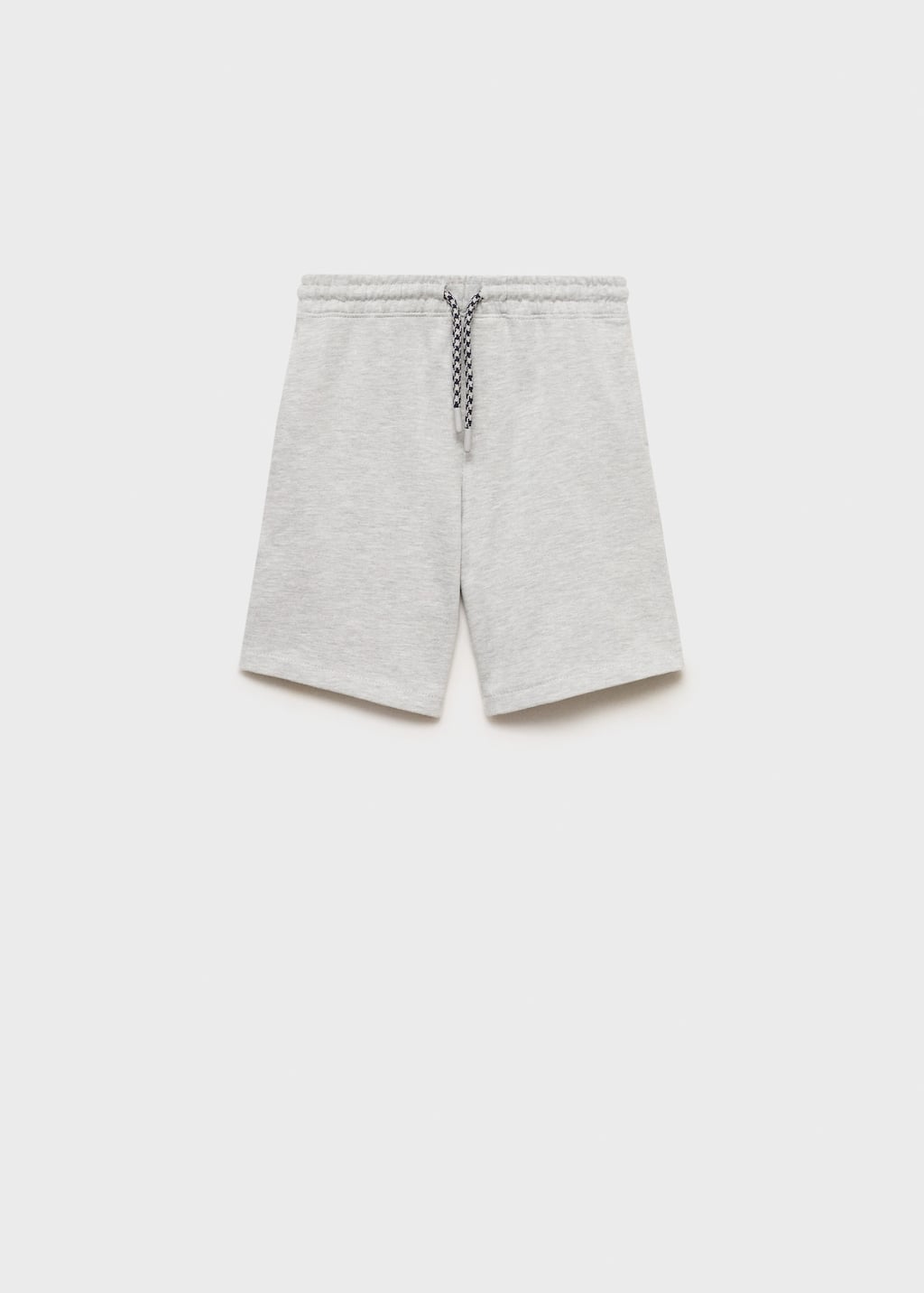 Mango Cotton Shorts With Drawstring Medium Heather Grey In Medium Heather Grey
