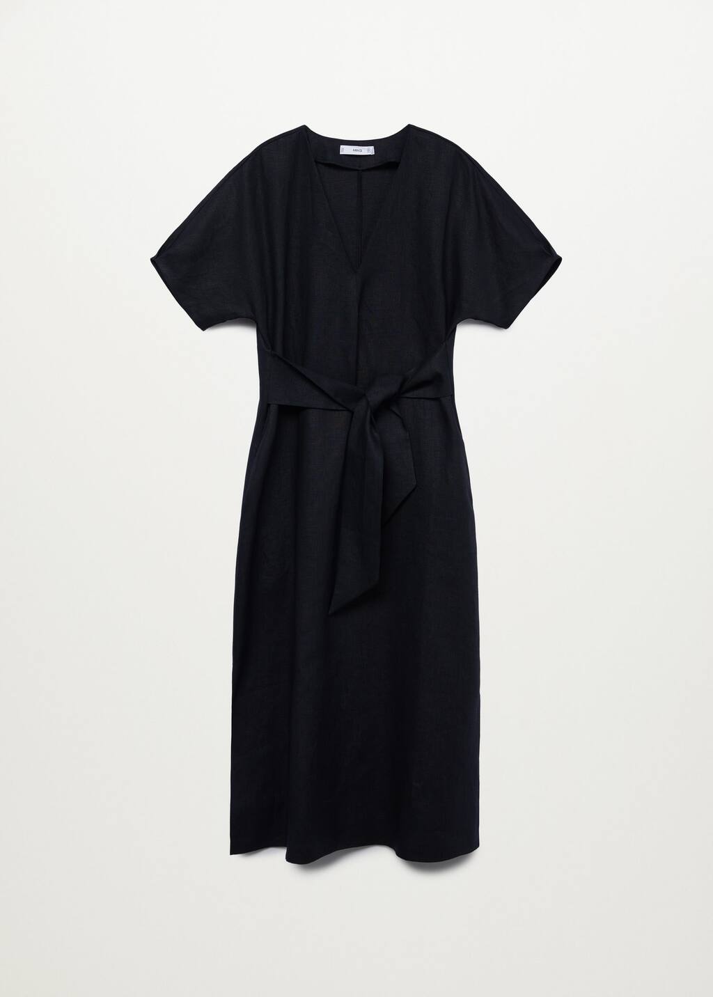 mango linen midi dress