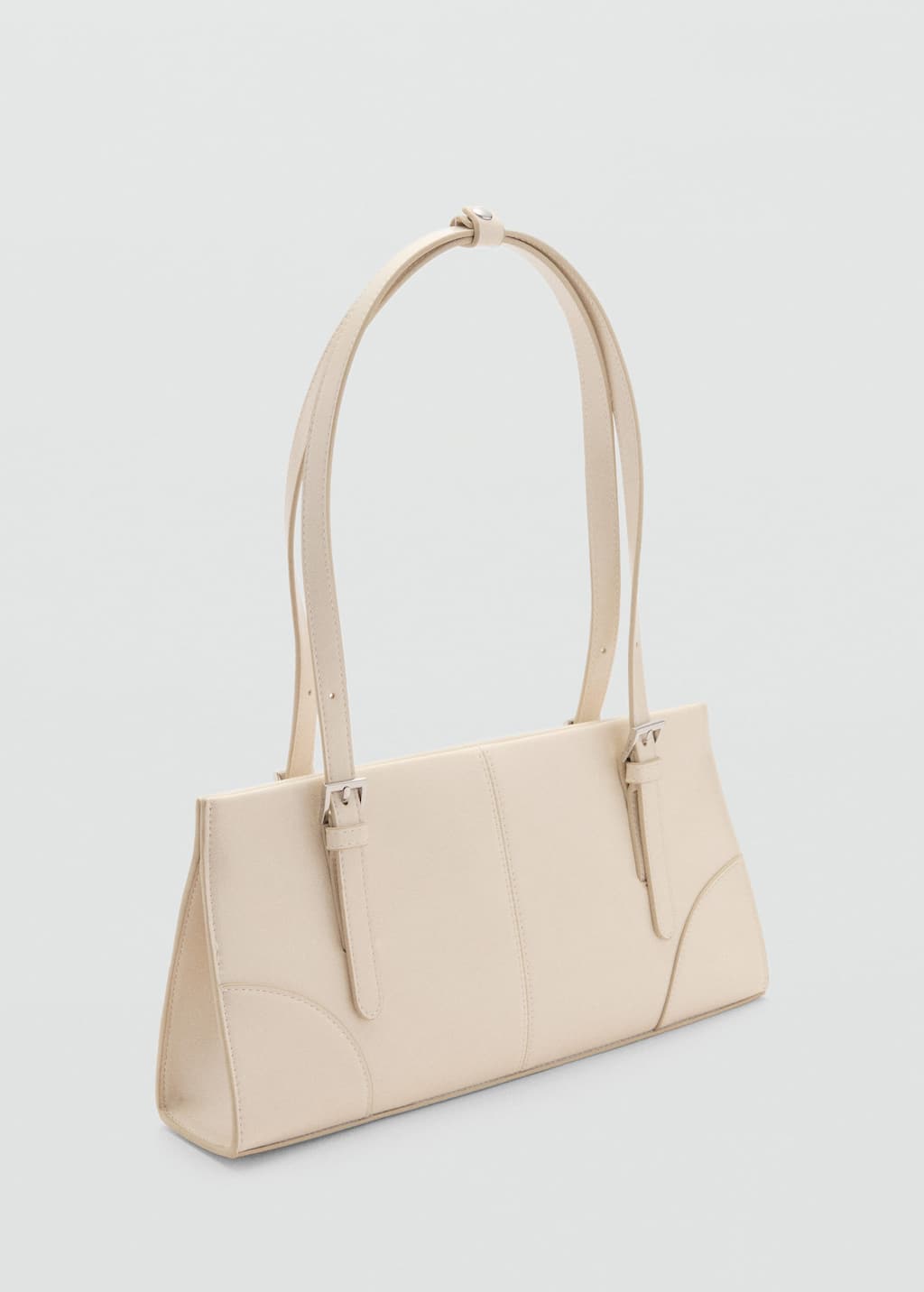 MANGO SAC PORTÉ ÉPAULE BOUCLES BLANC CASSÉ - FEMME - TAILLE UNIQUE - MANGO