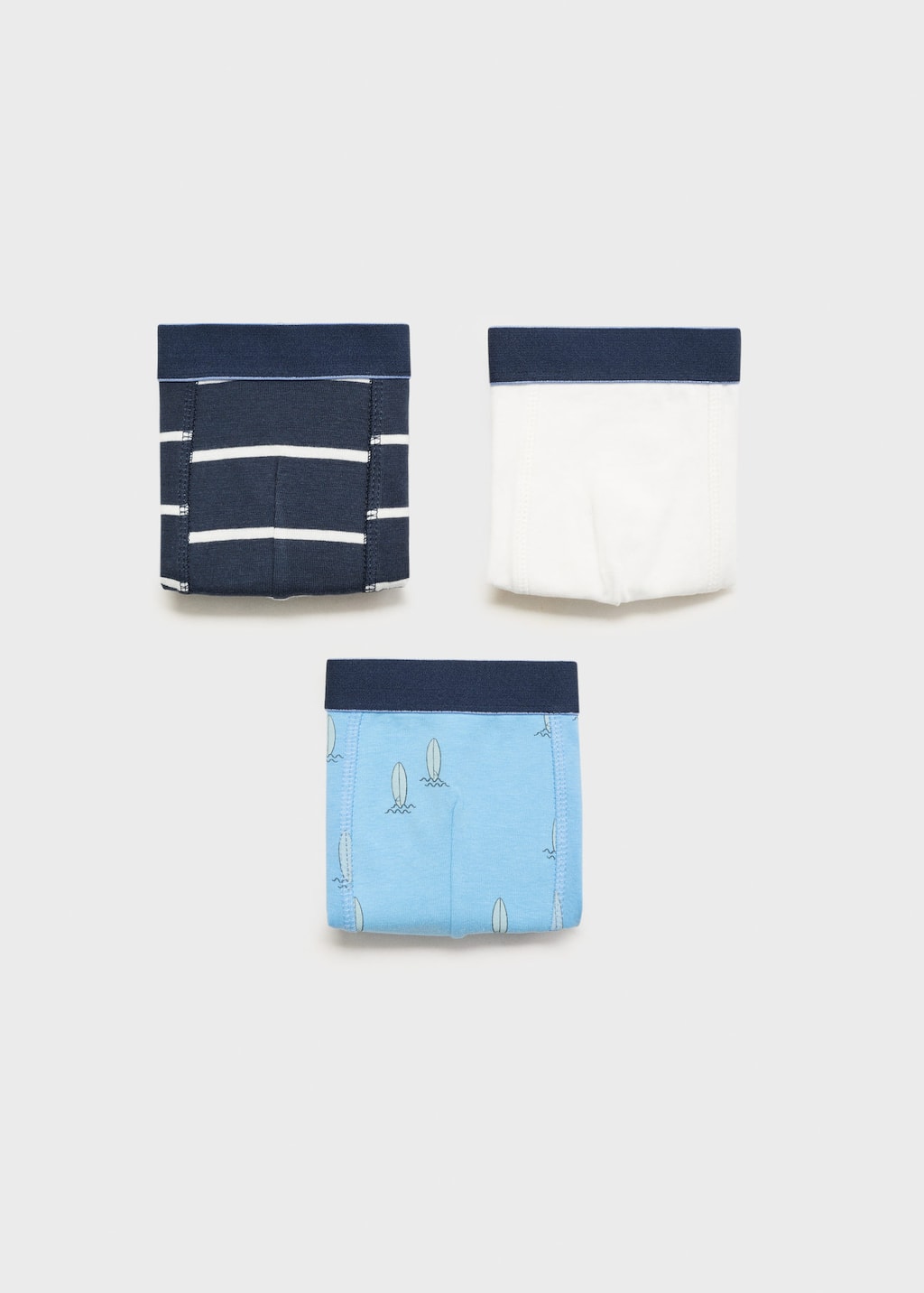 Mango Mixed 3 Boxer Pack Navy In Navy
