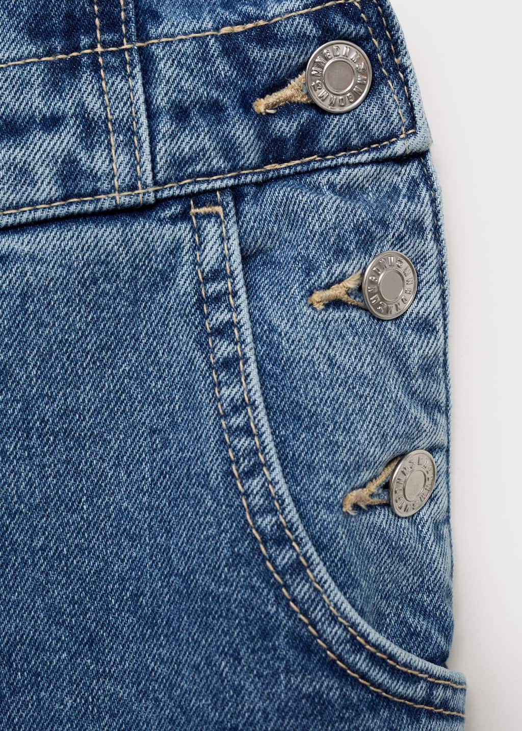 Straight denim dungarees