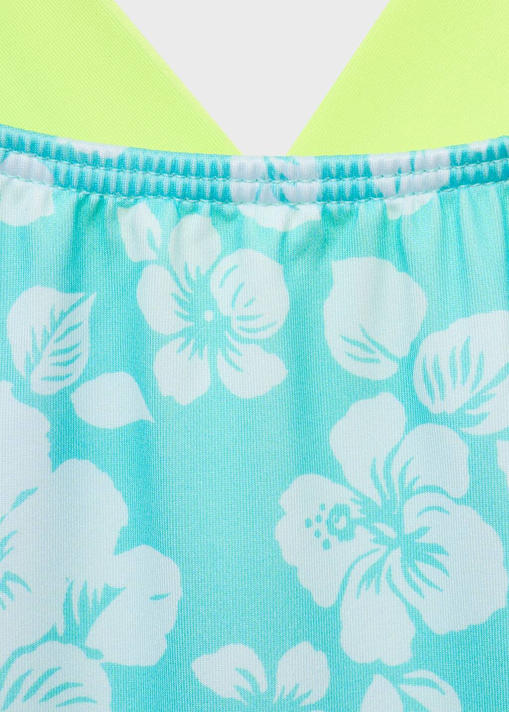 Cross-back printed swimsuit