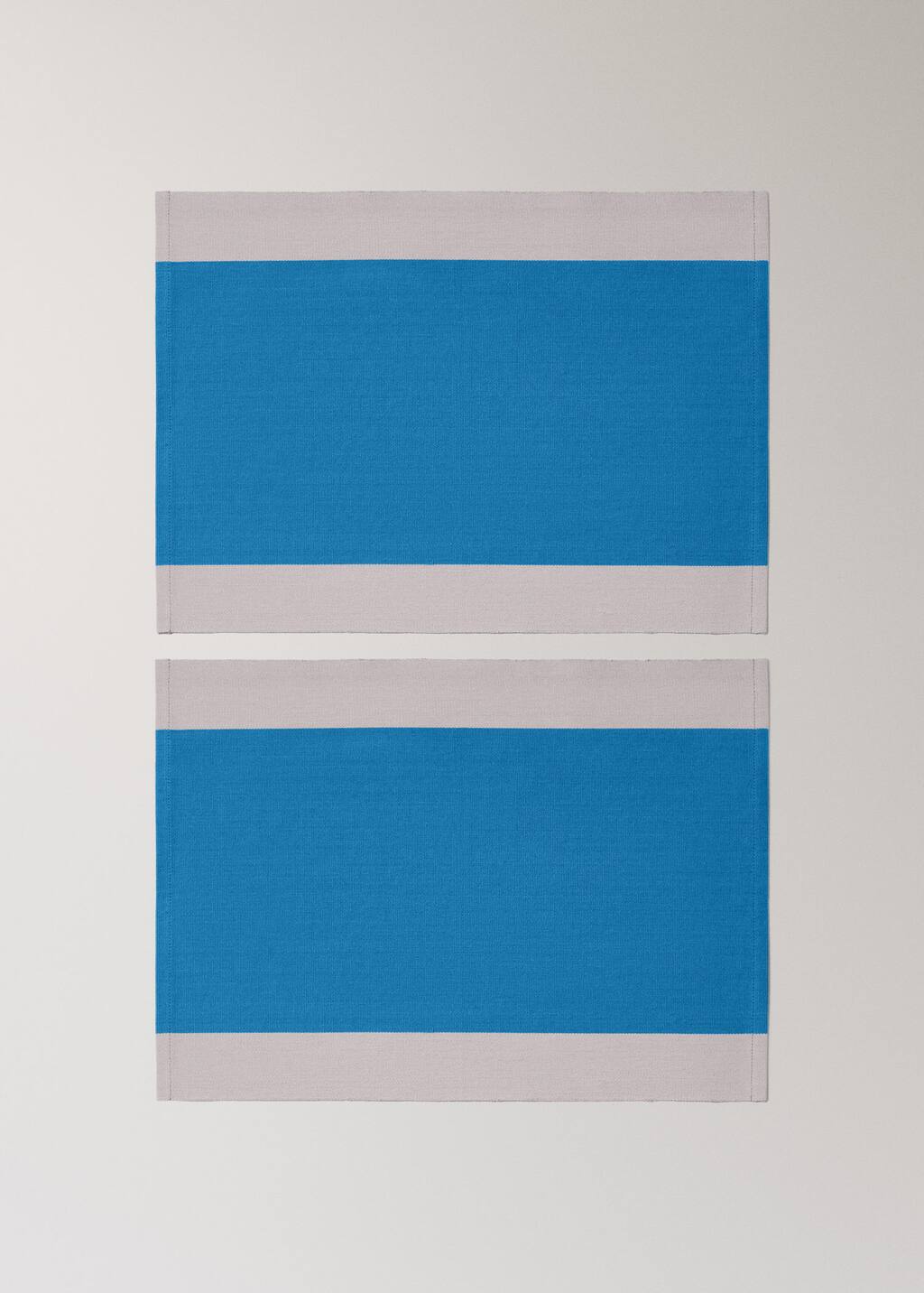 Cotton dyed striped placemats
