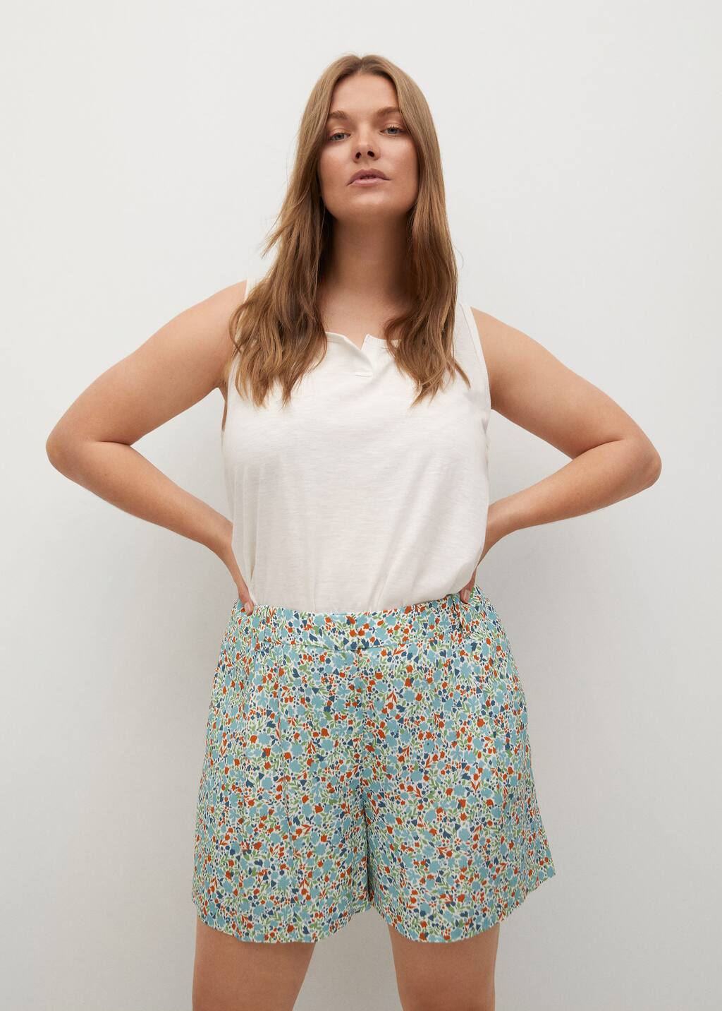 flowy patterned shorts