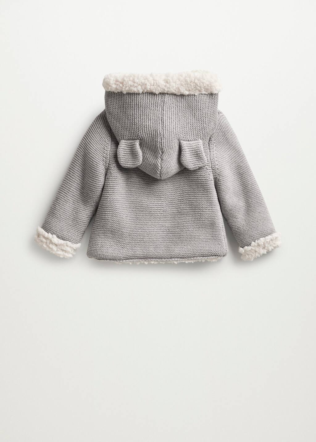 Mango Hooded knitted coat. 2