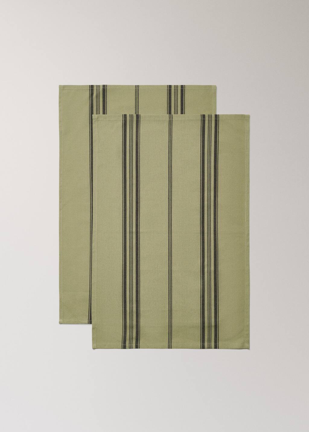 Yarn-dyed striped cotton kitchen towel