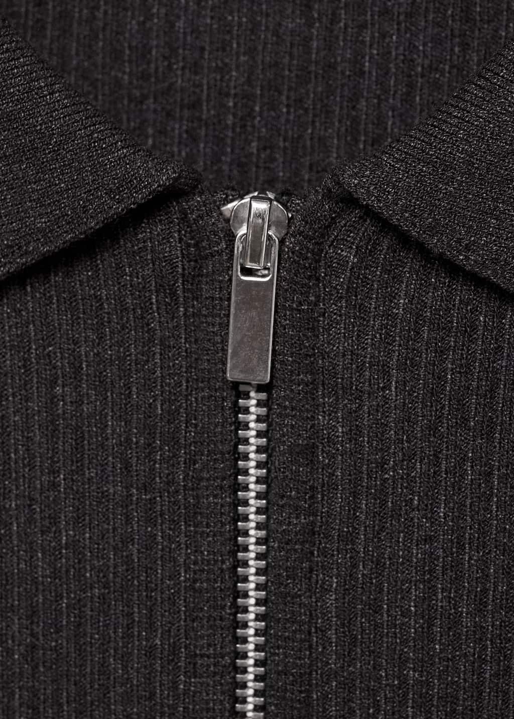 Zipped knit cardigan