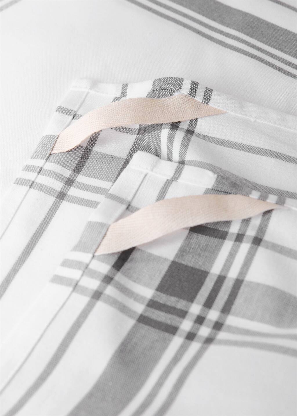 Yarn-dyed geometric cotton kitchen towel
