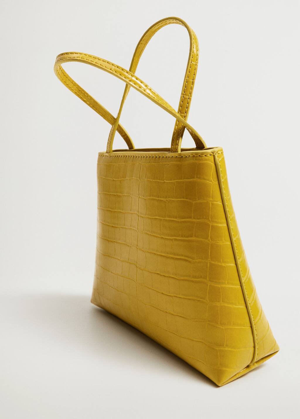 croc effect tote bag