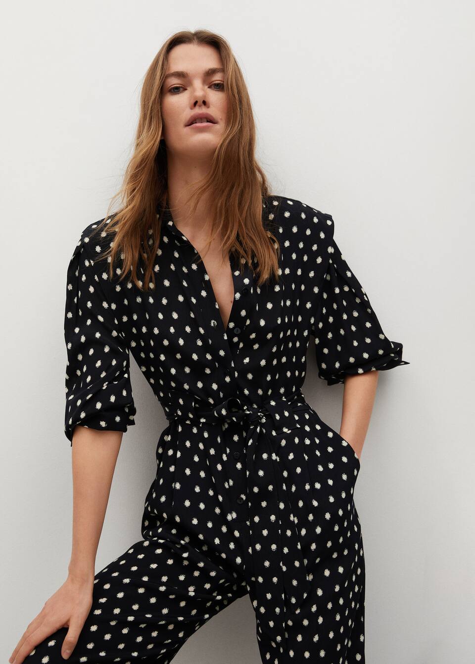 Polka Dot Print Jumpsuit Woman Mango Saudi Arabia Polka Dot Print Jumpsuit Woman Mango Saudi Arabia