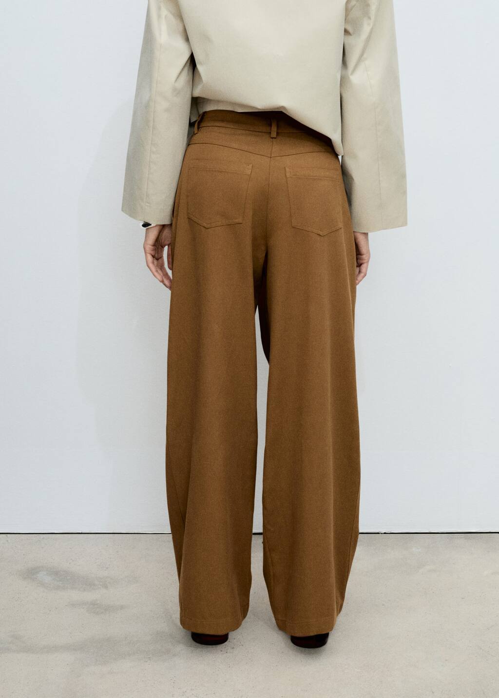 Wide leg pants cotton and lyocell blend