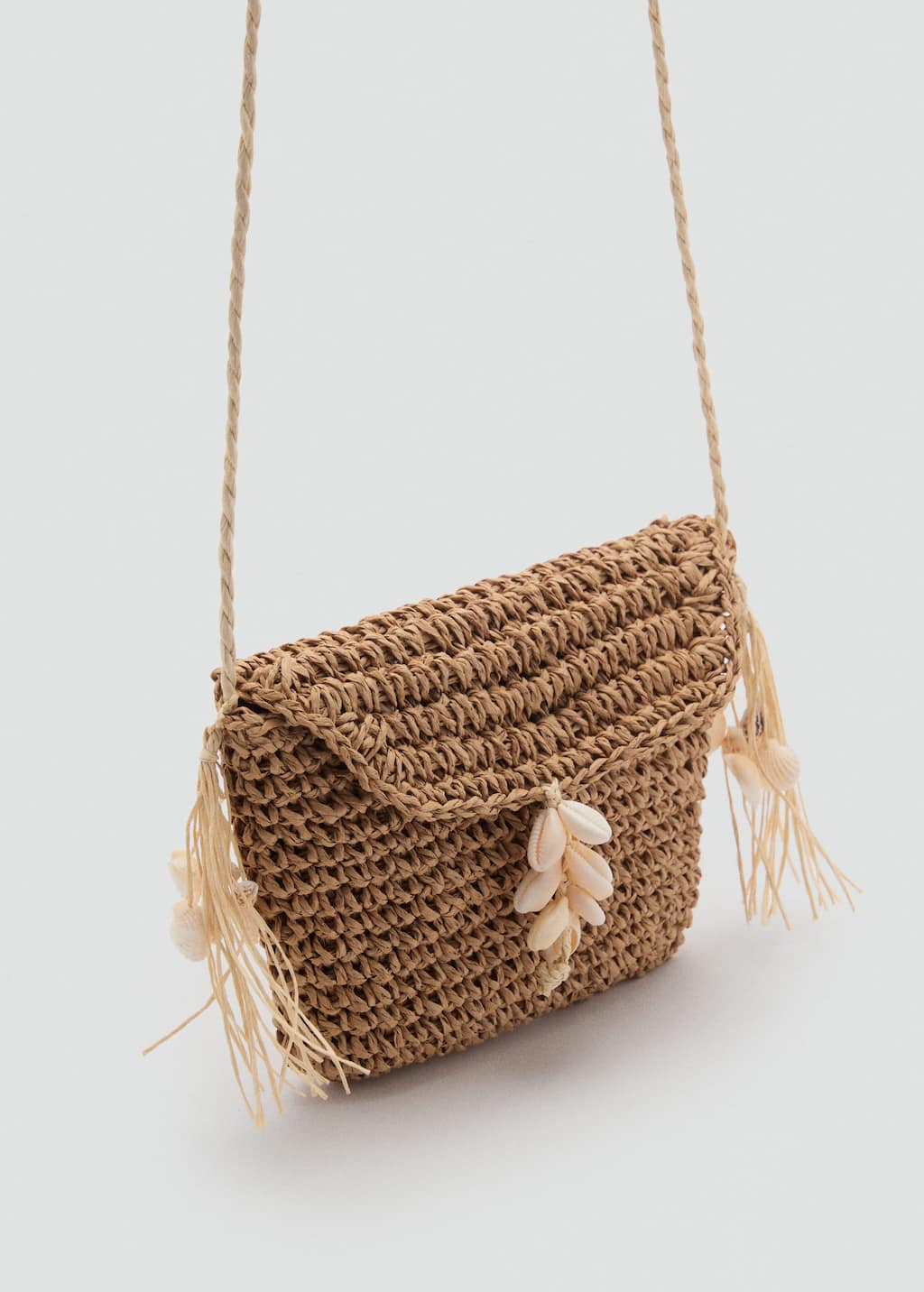 MANGO MINI SAC PAILLE MARRON MOYEN - ENFANTS - TAILLE UNIQUE - MANGO KIDS