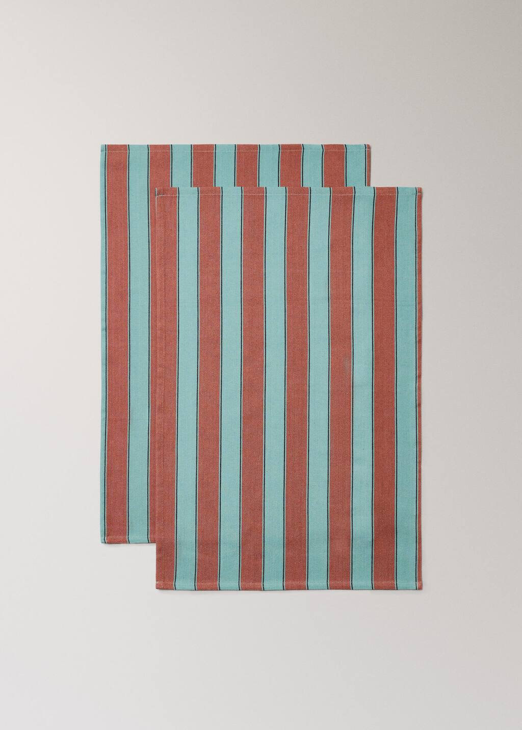 Two-tone striped kitchen towel
