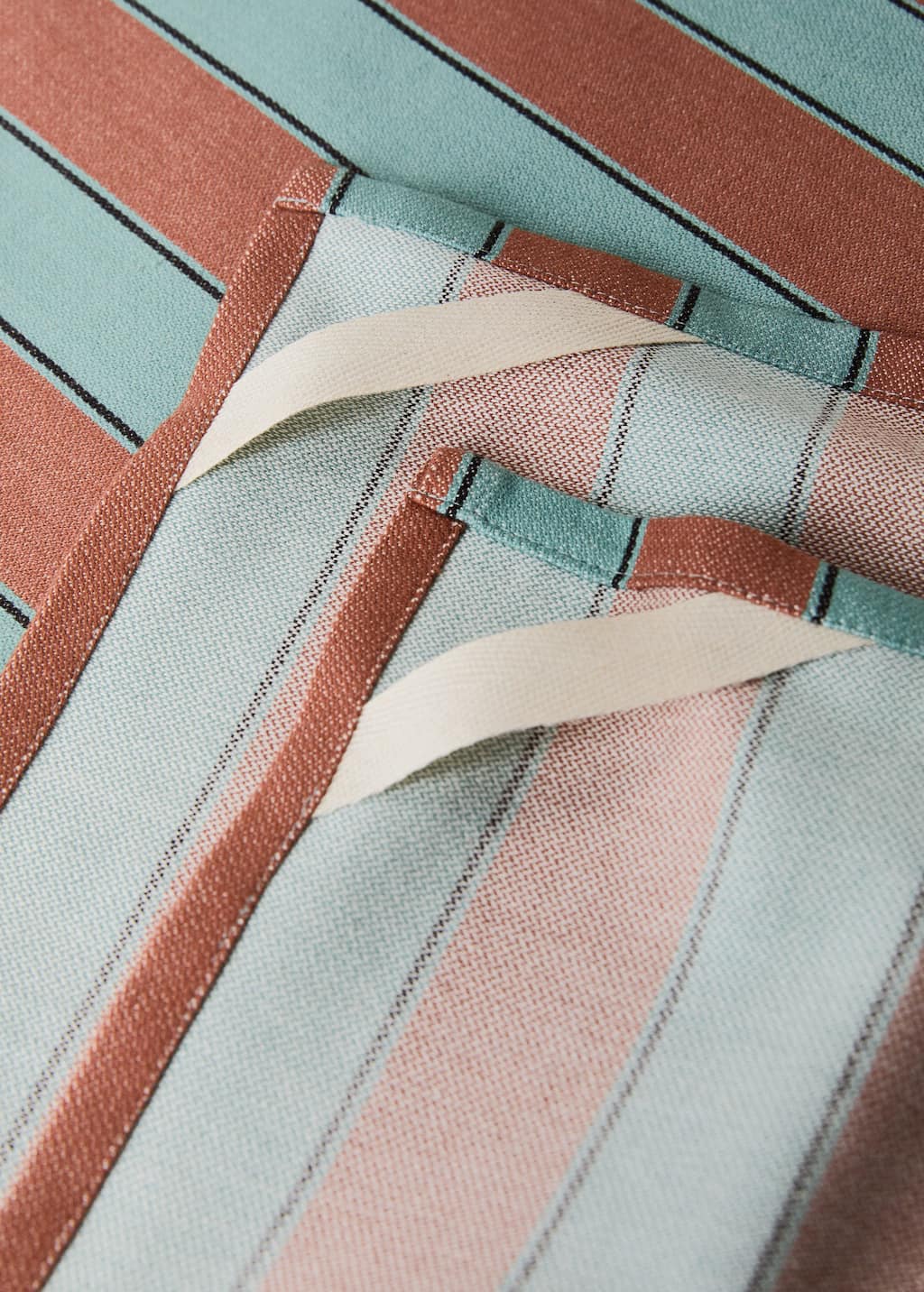 Two-tone striped kitchen towel