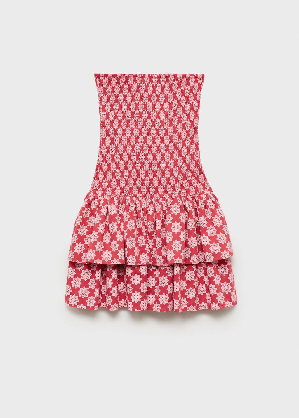Mango Teen Ruffled Dress Strawberry In Strawberry