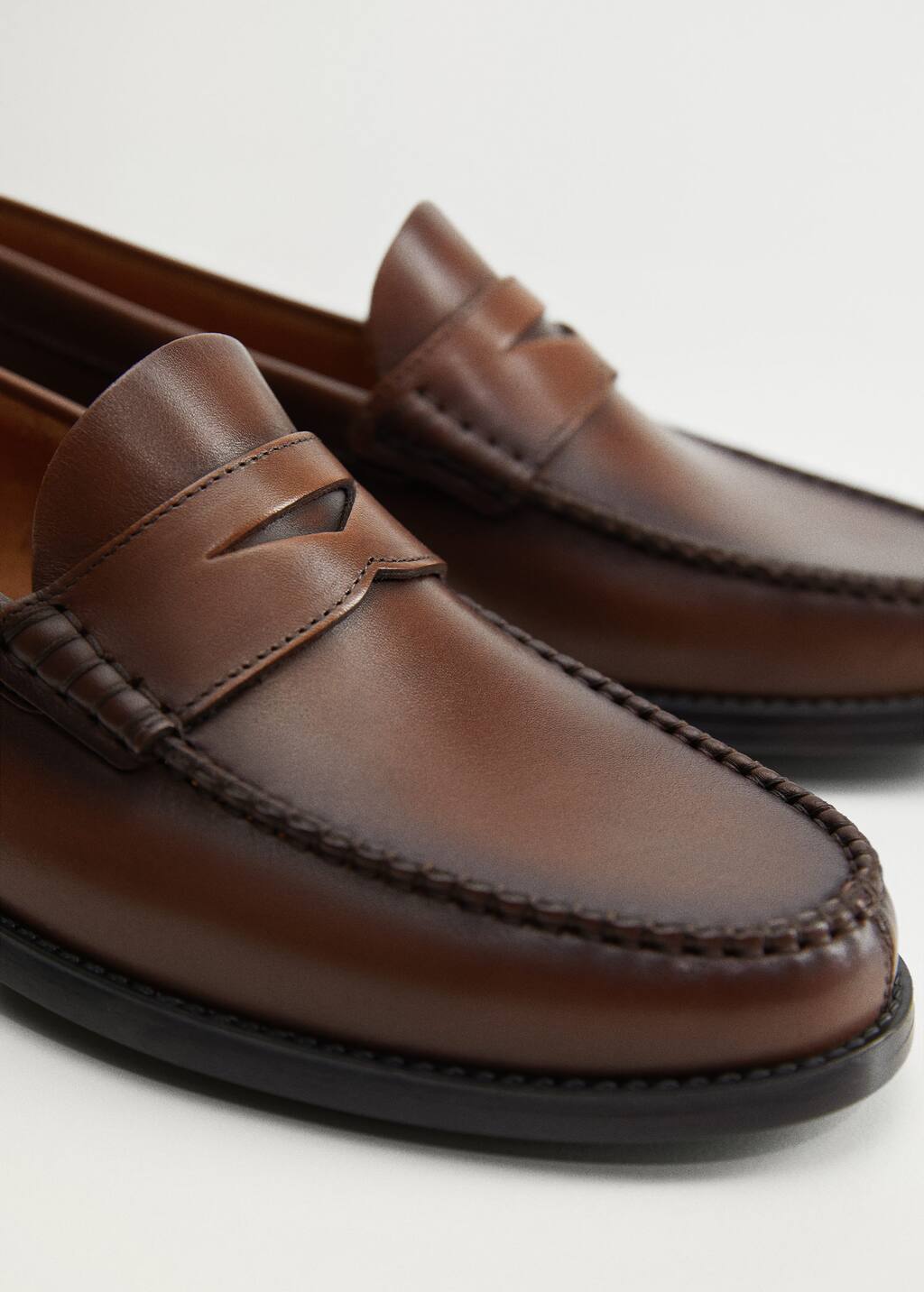 Mango Leather penny loafers 87100165 CU