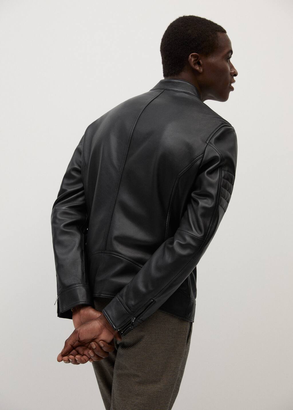mango man leather biker jacket