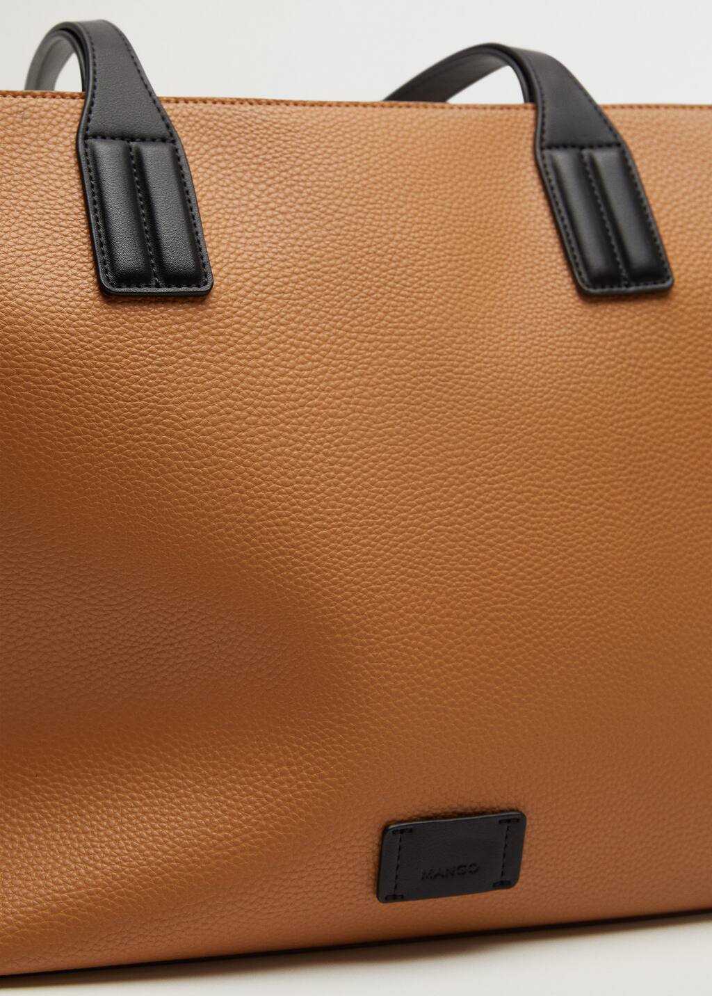 mango pebbled effect shopper bolsa