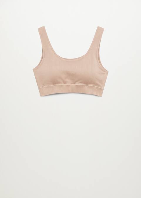 Ribbed Bra Woman Mango Macao
