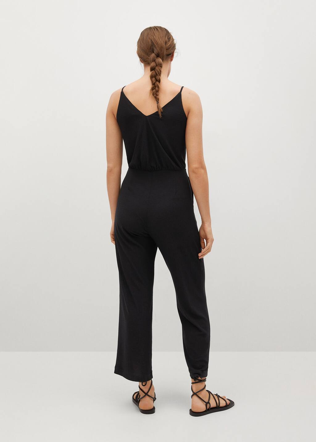 Mango velvet long jumpsuit Clearance