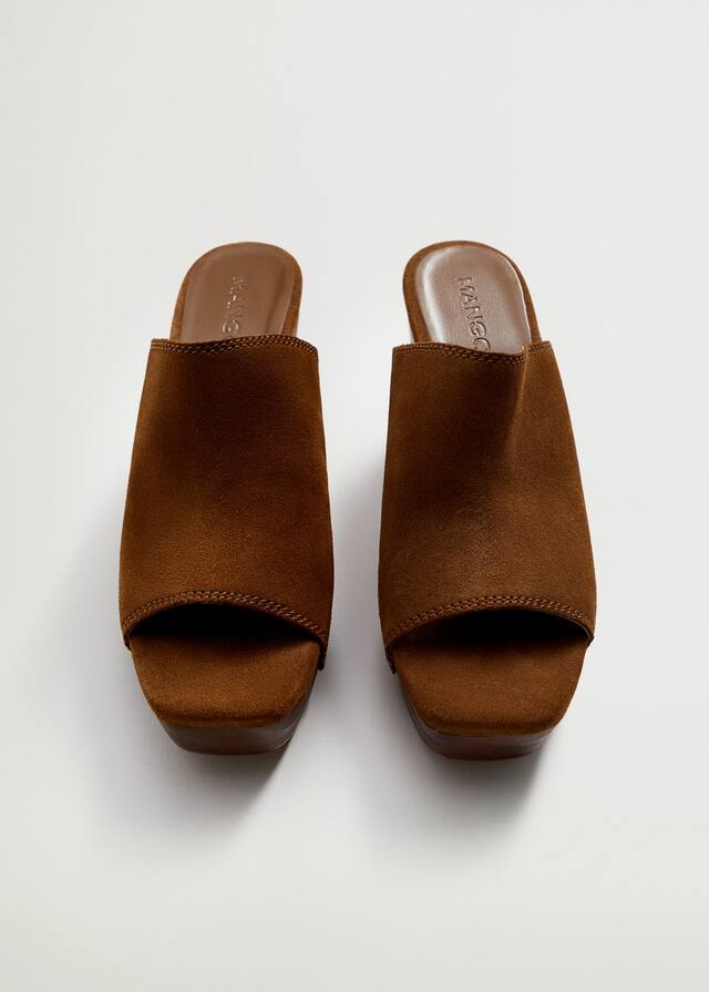 mango studded leather clog