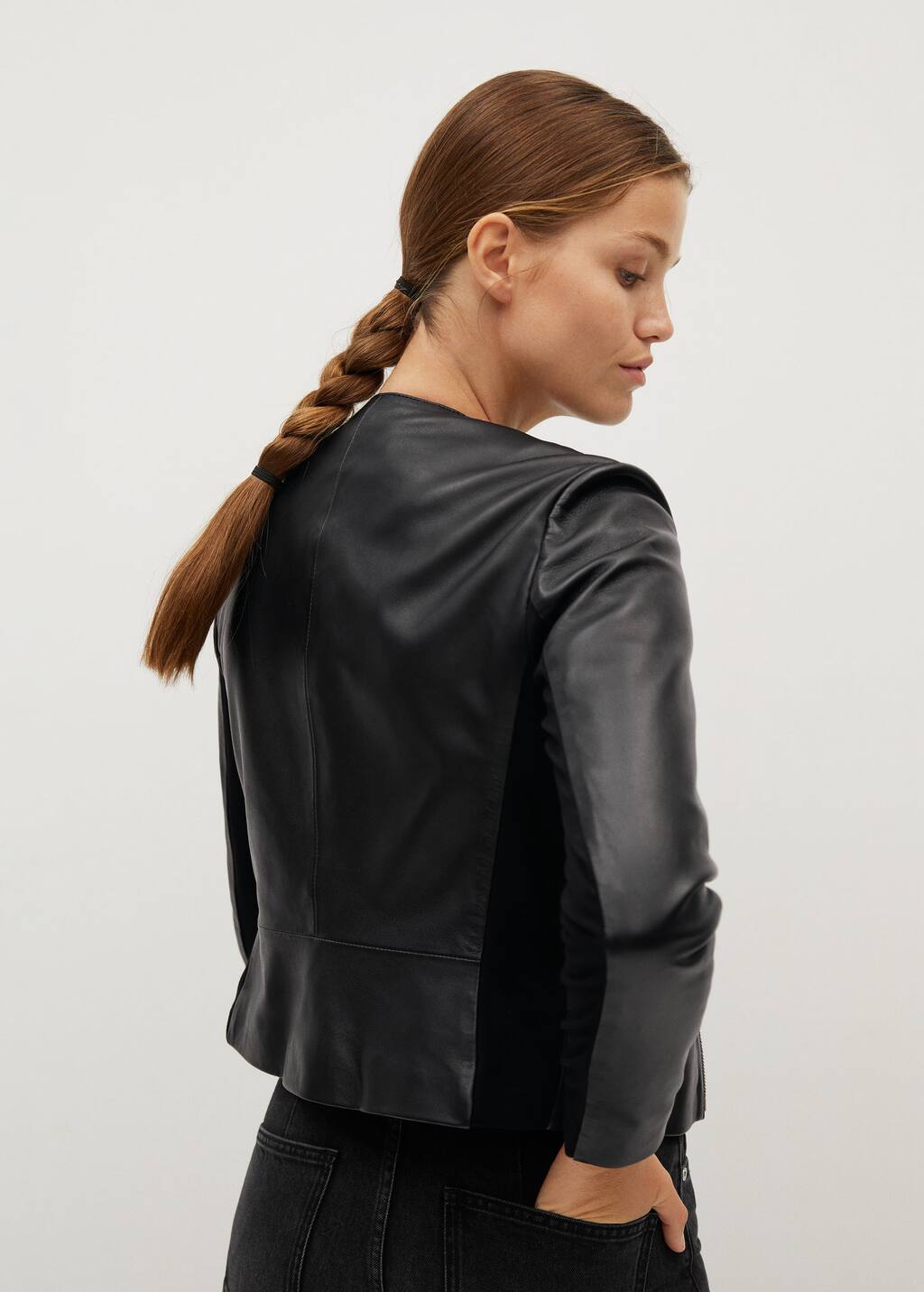 Mango Leather biker jacket 87360541 99