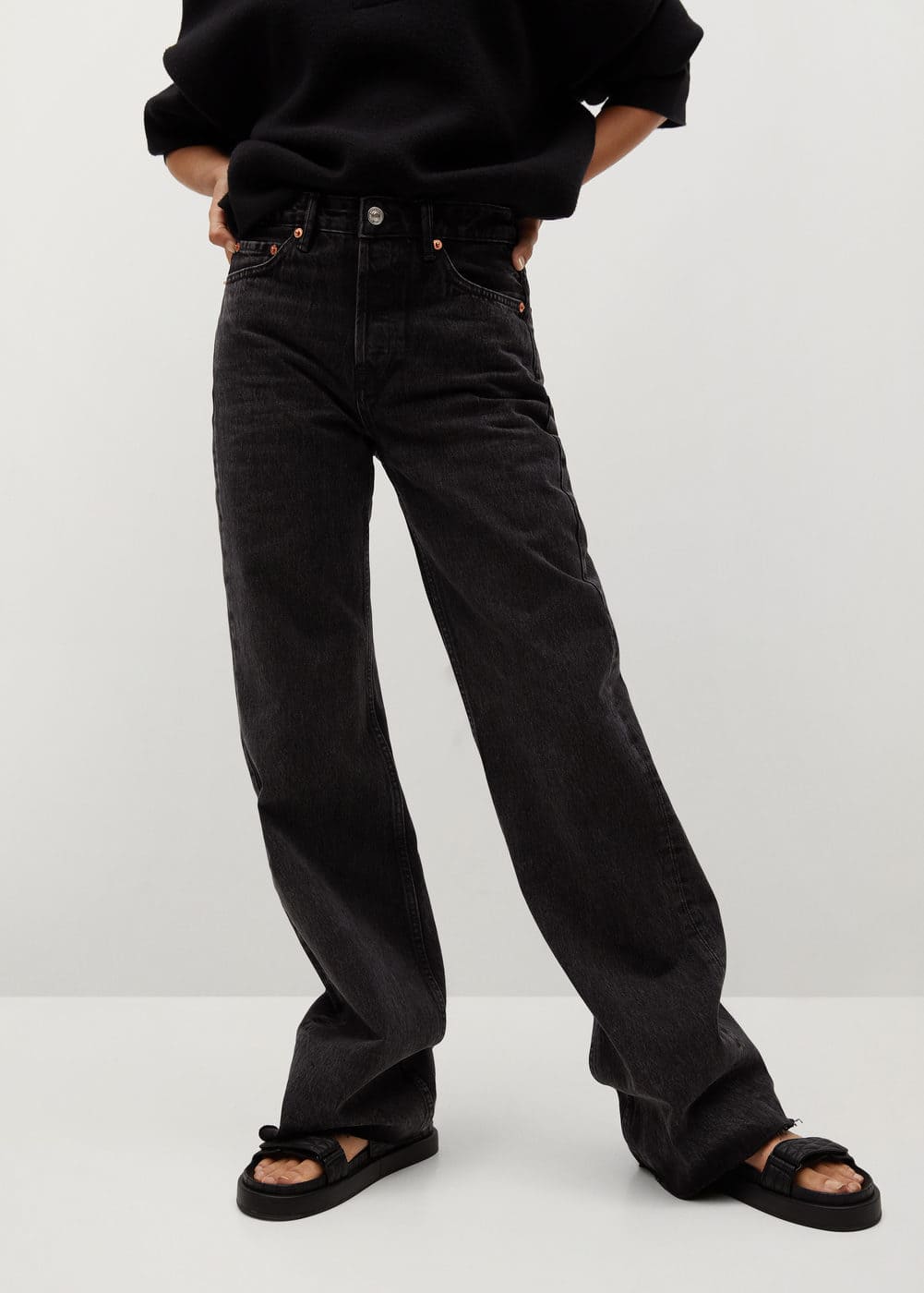 m-ariadna:jeans wideleg tiro alto