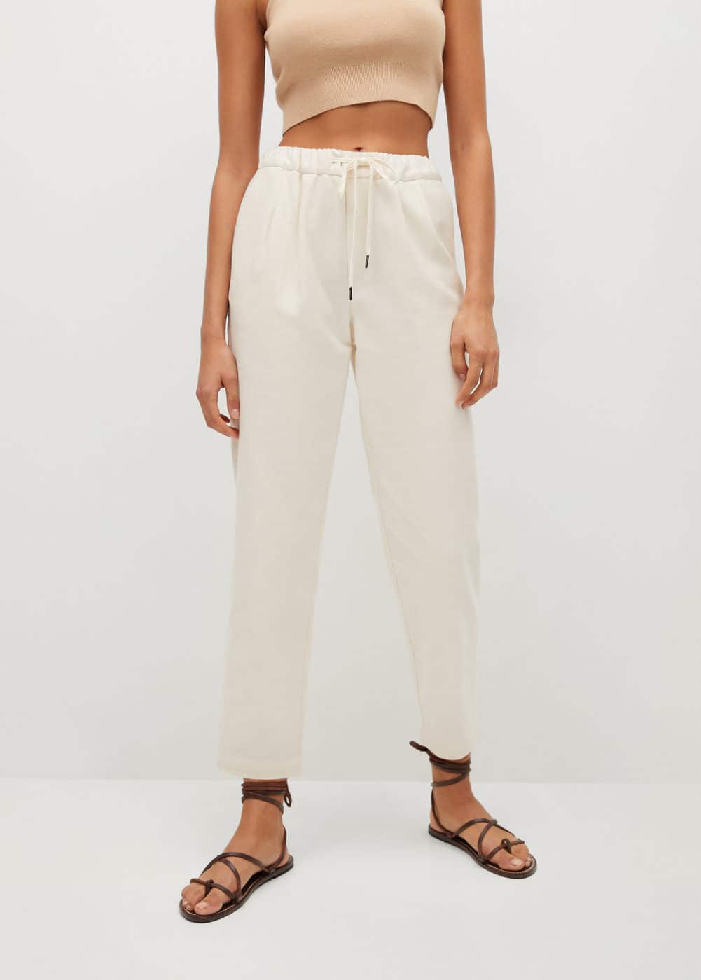 m-spring:pantalon algodon cintura elastica