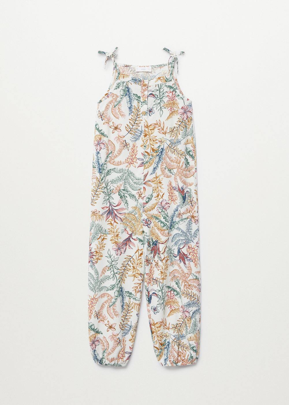 Jumpsuit med blomstertrykk Jente MANGO OUTLET