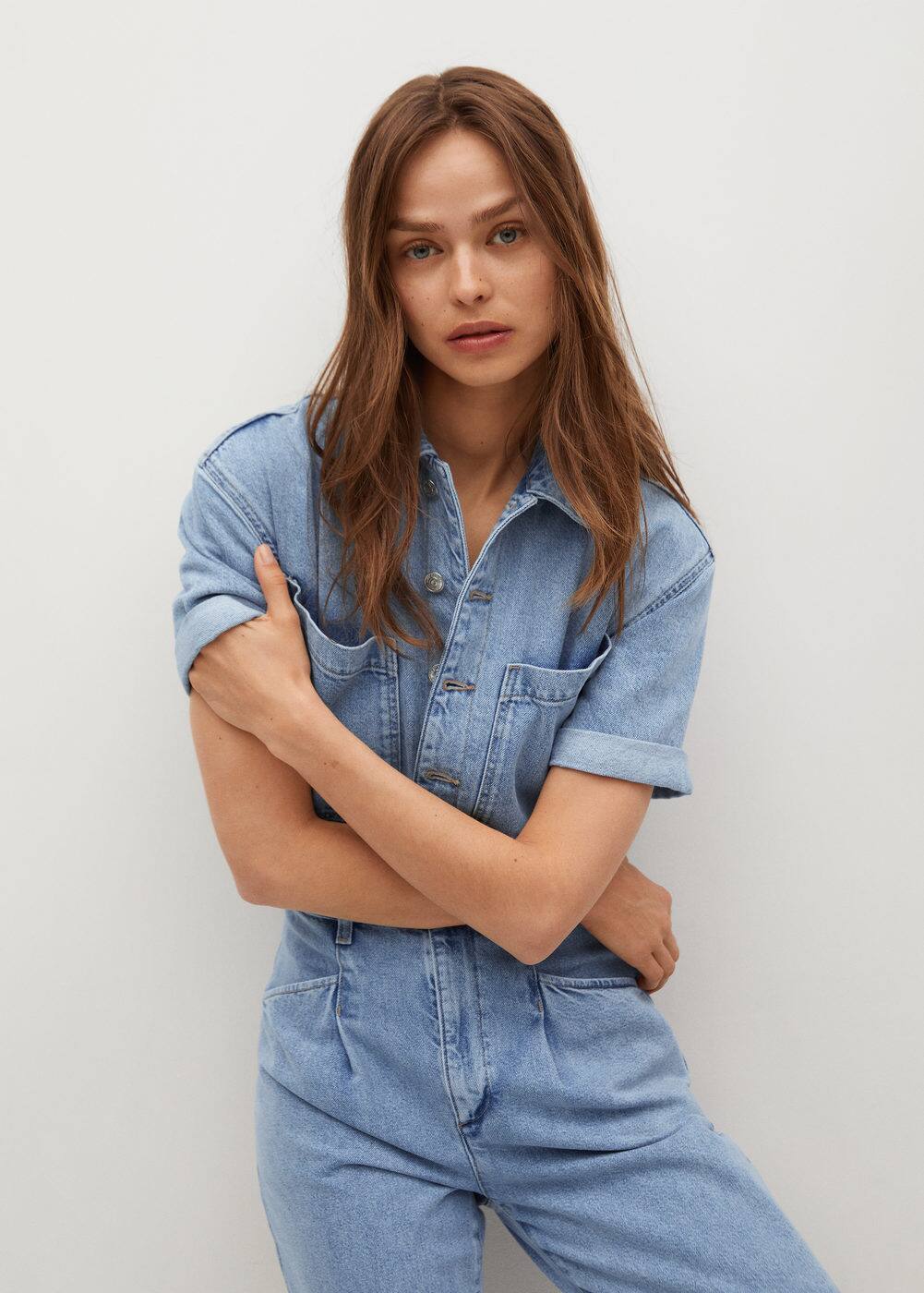 Cotton denim jumpsuit Women Mango United Kingdom