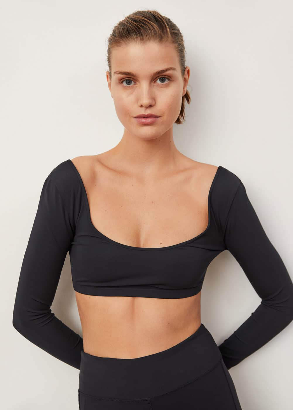m-ballerin:crop top manga larga