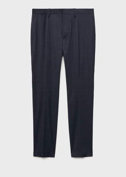 Mango Man Trousers Dark Navy In Dark Navy