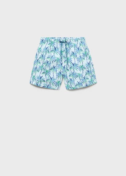 Mango Palm Trees Print Swimsuit Trunks Sky Blue In Sky Blue