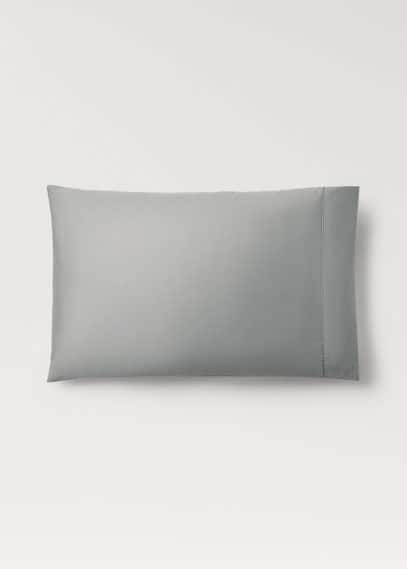 Mango Home 600-thread Count Satin Cotton Pillowcase 50x75 Cm Light/pastel Grey