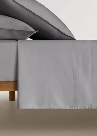 Mango Home Drap Gris Moyen - Home - Lit 90 Cm - In Gris Moyen