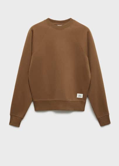 Shop Mango Man Relaxed-fit Sweatshirt Medium Brown