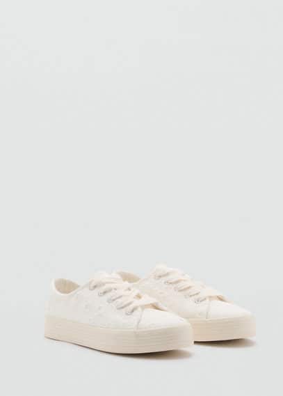 Mango Sport Shoe White In White