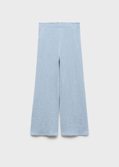 Shop Mango Jupe-culotte Texturée Bleu Ciel - Enfants - 9-10 Ans - Kids