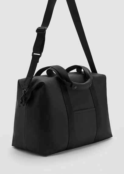 Mango Man Rubberised Bowling Bag Black In Black