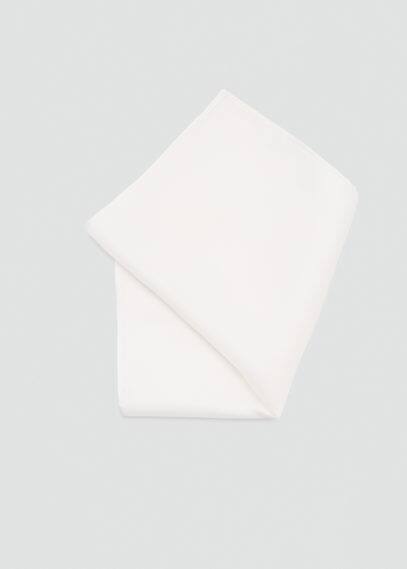 Mango Man Pochette De Costume 100 % Soie Blanc - Homme - Taille Unique -  In White